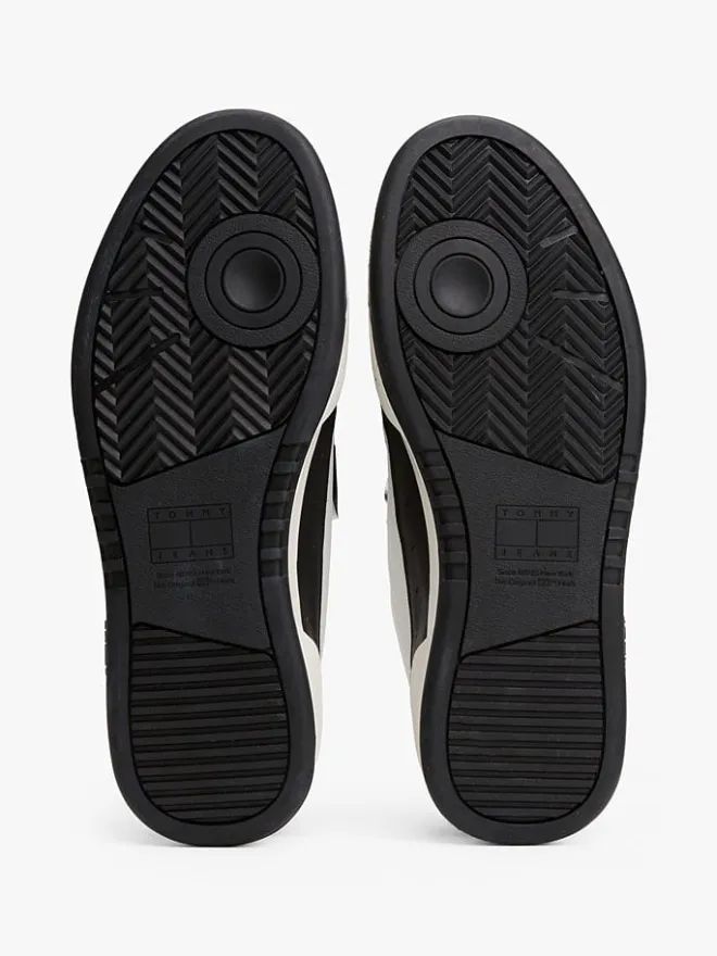 Leder-Sneakers in Schwarz/ Weiß>Tommy Hilfiger Shoes Outlet