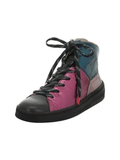 Think! Stiefeletten^Leder-Sneakers in Schwarz/ Pink