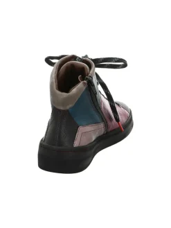 Think! Stiefeletten^Leder-Sneakers in Schwarz/ Pink