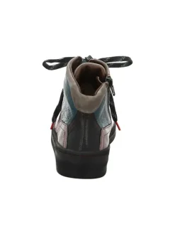 Think! Stiefeletten^Leder-Sneakers in Schwarz/ Pink