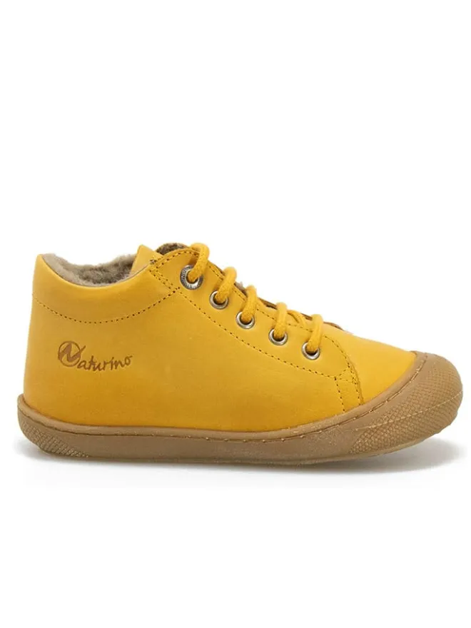 Leder-Sneakers in Senf>Naturino New