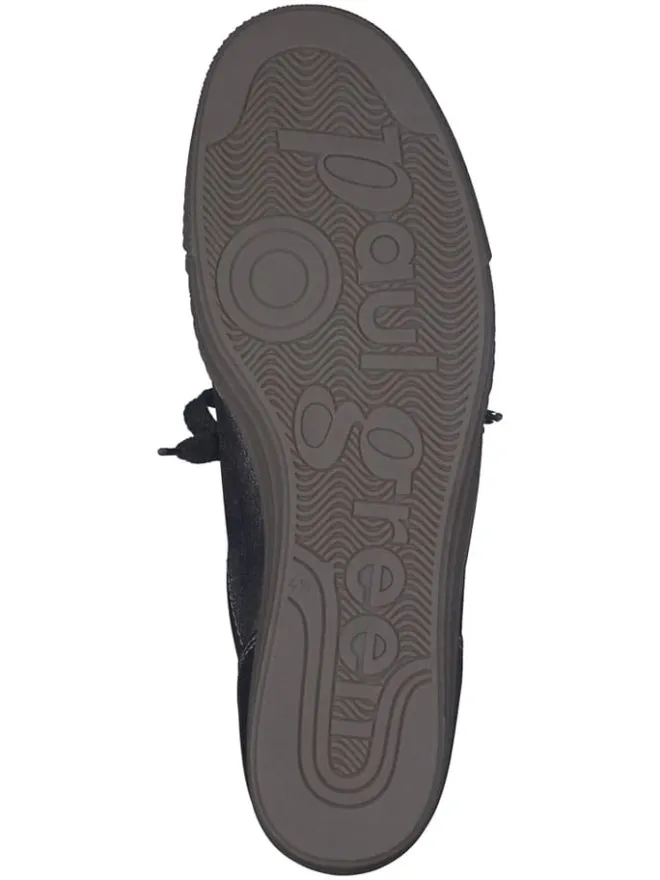 Paul Green Schnürschuhe^Leder-Sneakers in Silber