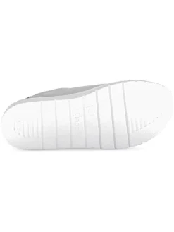 Leder-Sneakers in Silber><noscript><img width=
