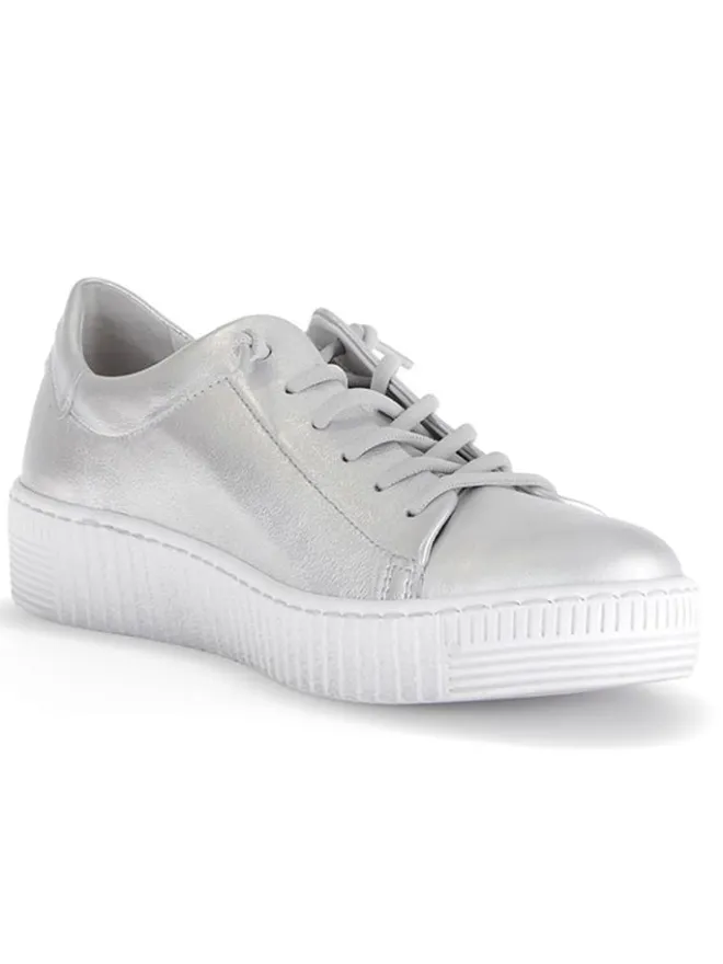Gabor Sneakers^Leder-Sneakers in Silber