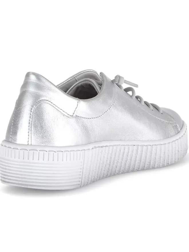 Gabor Sneakers^Leder-Sneakers in Silber