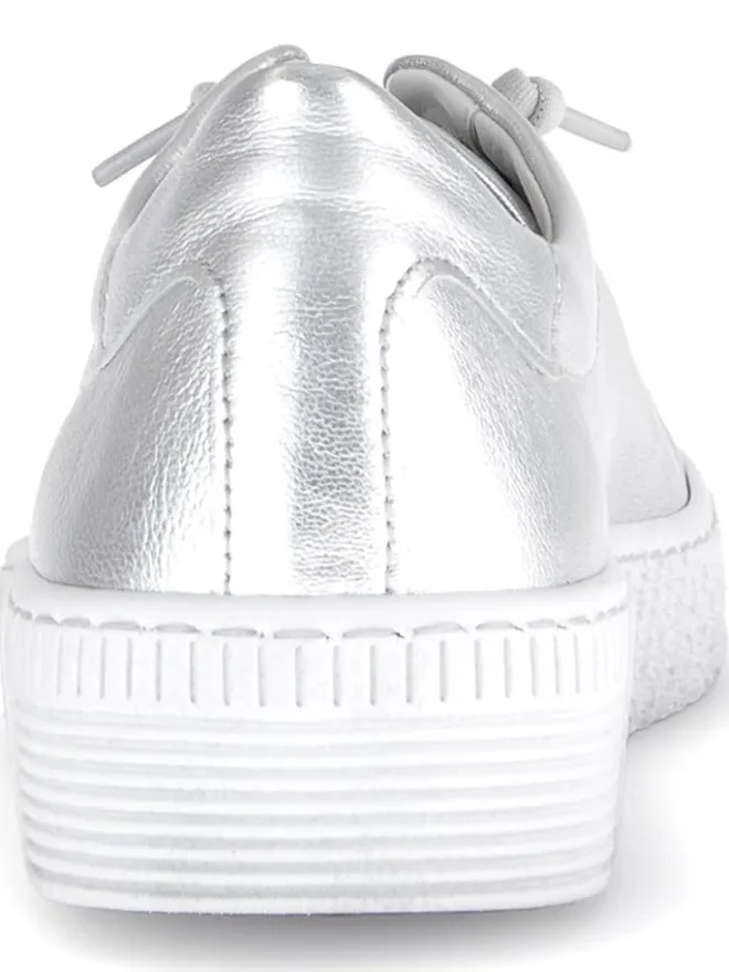 Gabor Sneakers^Leder-Sneakers in Silber