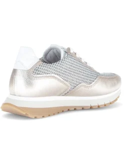 Gabor Sneakers^Leder-Sneakers in Silber/ Beige