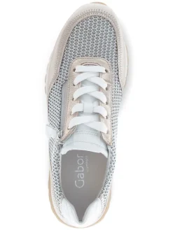 Gabor Sneakers^Leder-Sneakers in Silber/ Beige
