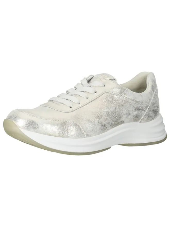 Paul Green Sneakers^Leder-Sneakers in Silber/ Creme
