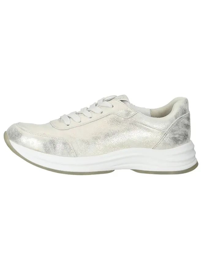Paul Green Sneakers^Leder-Sneakers in Silber/ Creme