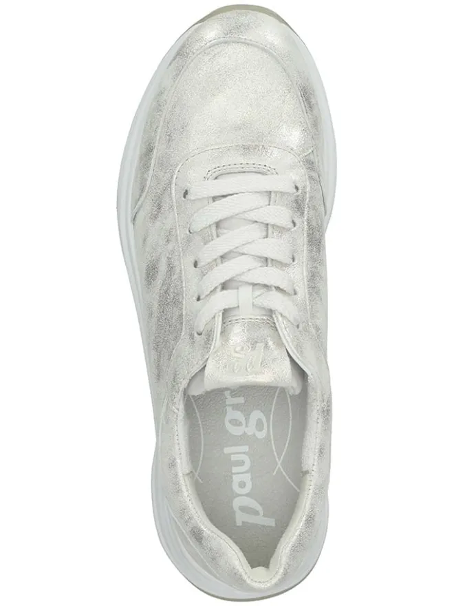 Paul Green Sneakers^Leder-Sneakers in Silber/ Creme