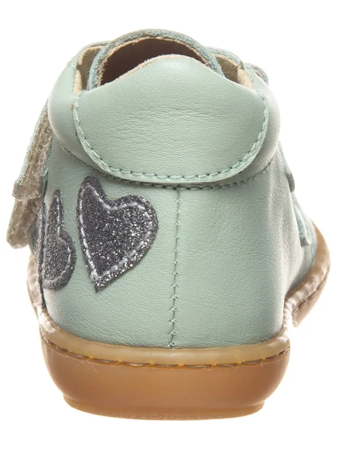 Leder-Sneakers in Türkis>kmins Online