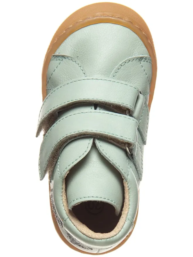 Leder-Sneakers in Türkis>kmins Online
