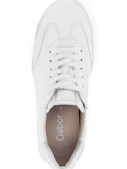 Leder-Sneakers in Weiß><noscript><img width=