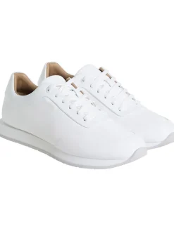 Calvin Klein Sportschuhe^Leder-Sneakers in Weiß