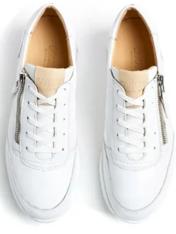 Leder-Sneakers in Weiß><noscript><img width=