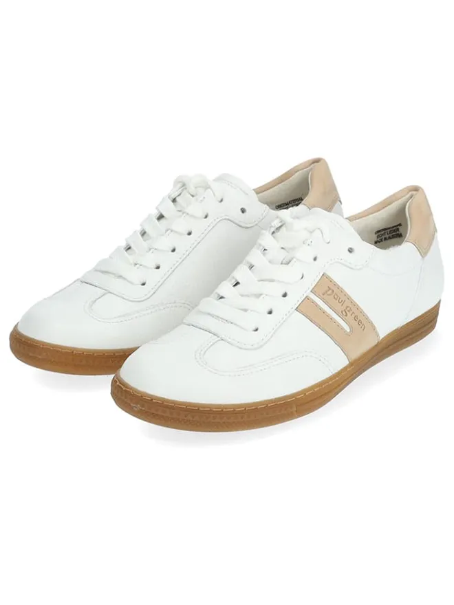 Leder-Sneakers in Weiß>Paul Green New