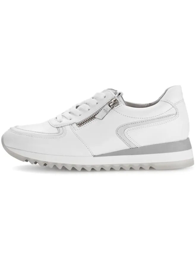 Leder-Sneakers in Weiß>Gabor New