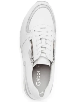 Leder-Sneakers in Weiß><noscript><img width=