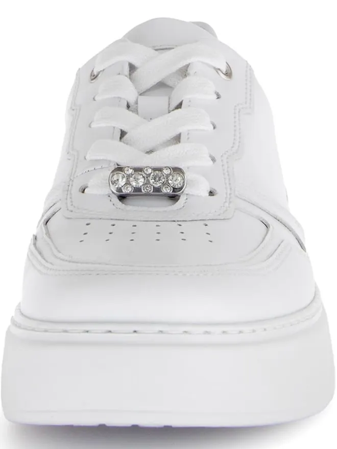 Leder-Sneakers in Weiß>Gabor Discount