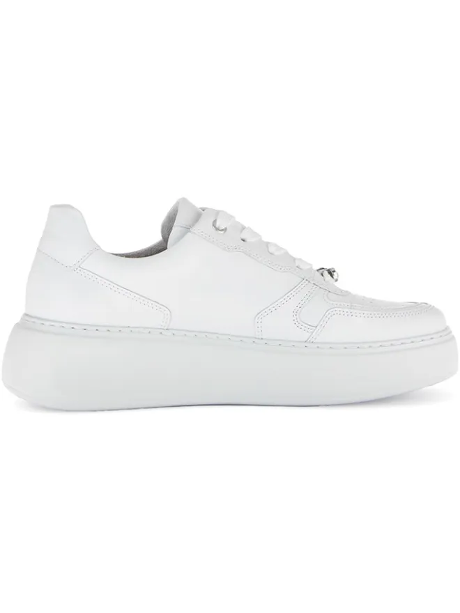 Leder-Sneakers in Weiß>Gabor Discount