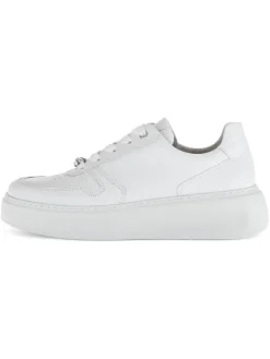 Leder-Sneakers in Weiß><noscript><img width=