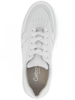 Leder-Sneakers in Weiß><noscript><img width=
