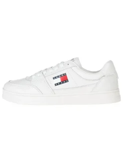 Leder-Sneakers in Weiß>Tommy Hilfiger Shoes Outlet