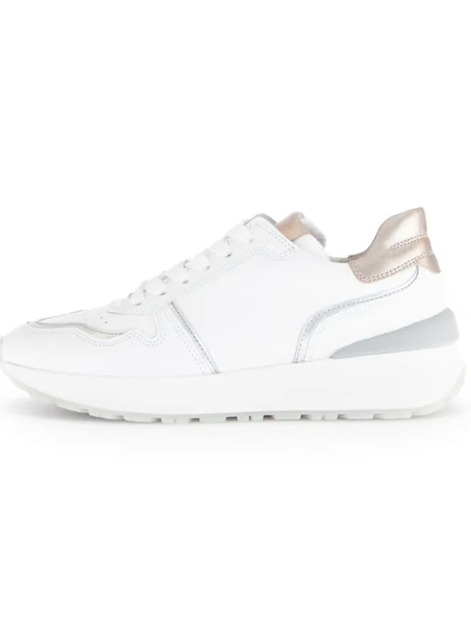 Gabor Sneakers^Leder-Sneakers in Weiß/ Beige