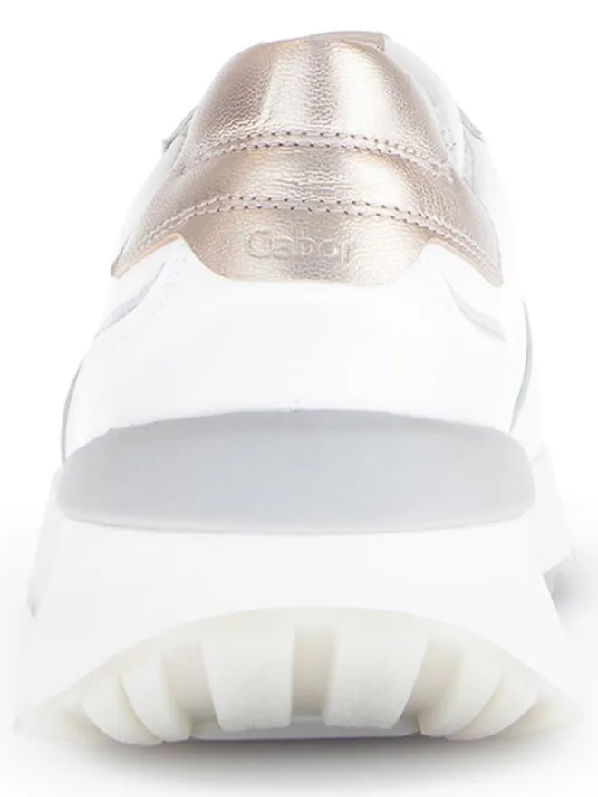 Gabor Sneakers^Leder-Sneakers in Weiß/ Beige