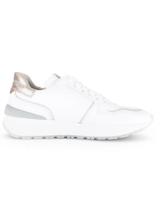 Gabor Sneakers^Leder-Sneakers in Weiß/ Beige
