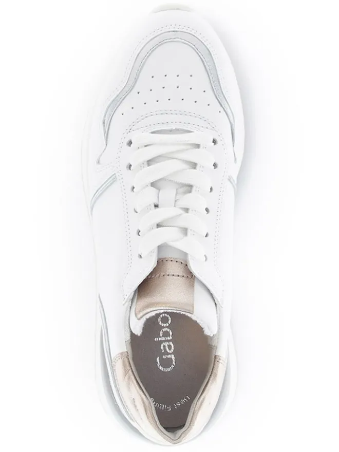 Gabor Sneakers^Leder-Sneakers in Weiß/ Beige