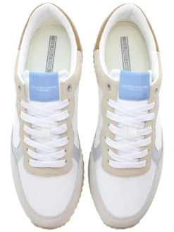 U.S. Polo Assn. Sneakers^Leder-Sneakers in Weiß/ Beige