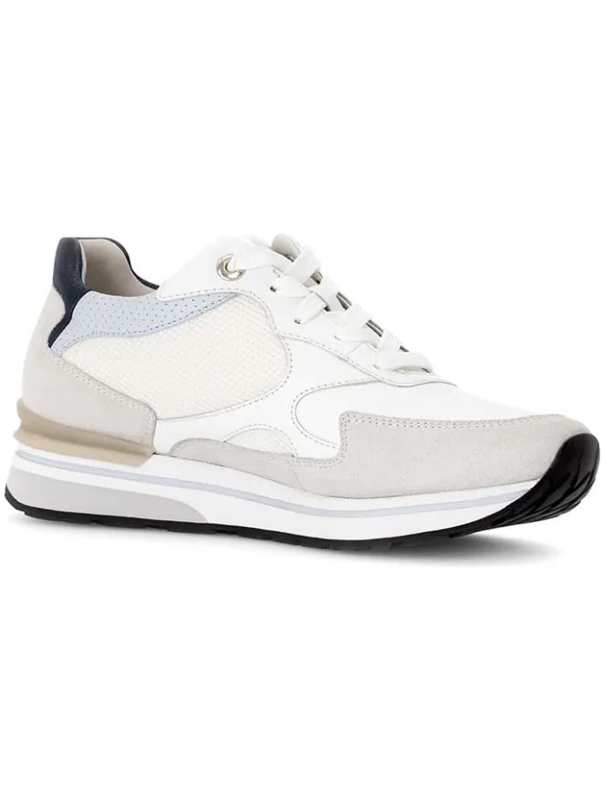 Gabor Sneakers^Leder-Sneakers in Weiß/ Beige
