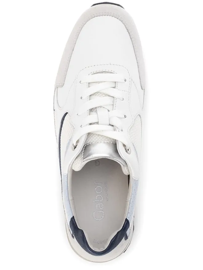 Gabor Sneakers^Leder-Sneakers in Weiß/ Beige