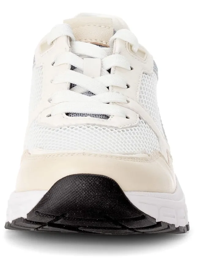 Gabor Sneakers^Leder-Sneakers in Weiß/ Beige/ Hellblau