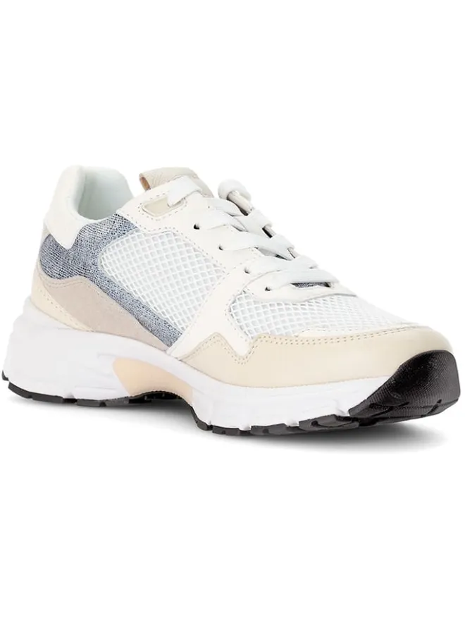 Gabor Sneakers^Leder-Sneakers in Weiß/ Beige/ Hellblau