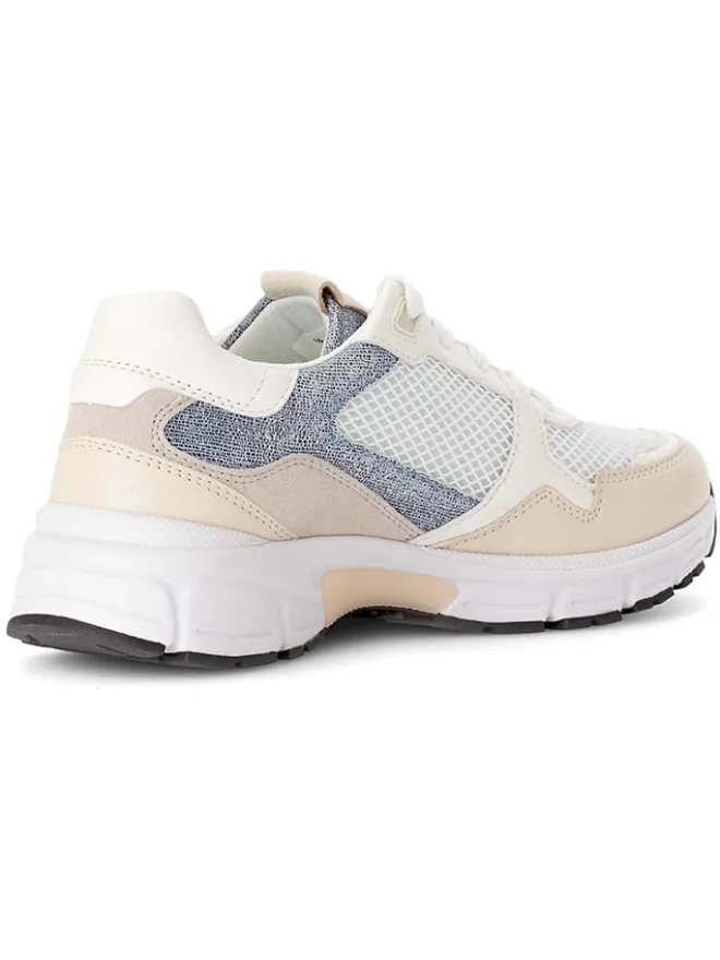 Gabor Sneakers^Leder-Sneakers in Weiß/ Beige/ Hellblau