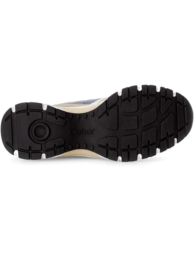 Gabor Sneakers^Leder-Sneakers in Weiß/ Beige/ Hellblau