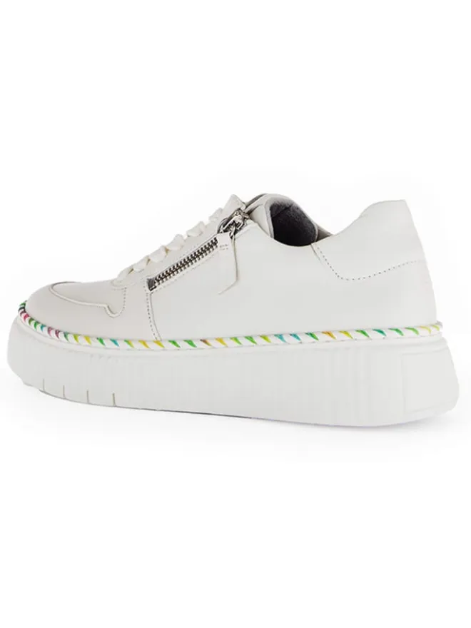 Gabor Sneakers^Leder-Sneakers in Weiß/ Bunt