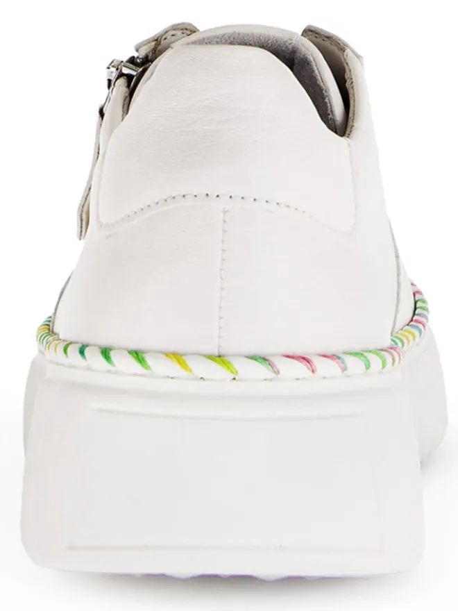 Gabor Sneakers^Leder-Sneakers in Weiß/ Bunt