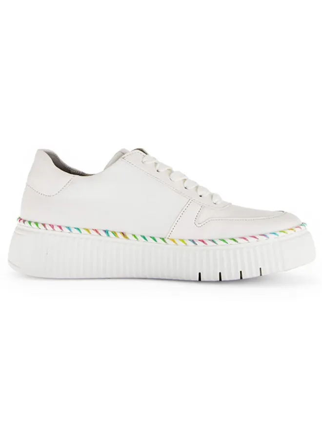 Gabor Sneakers^Leder-Sneakers in Weiß/ Bunt