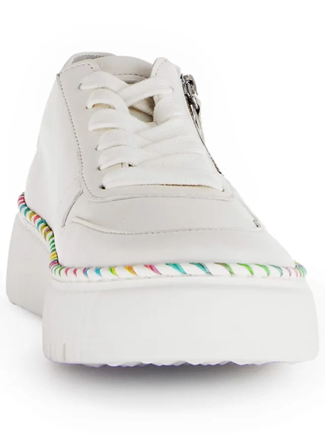 Gabor Sneakers^Leder-Sneakers in Weiß/ Bunt