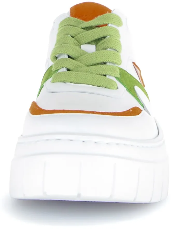 Leder-Sneakers in Weiß/ Bunt>Gabor New