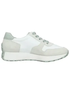 Leder-Sneakers in Weiß/ Creme/ Grün><noscript><img width=