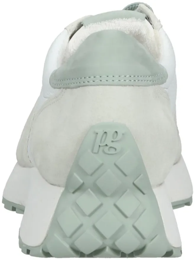 Leder-Sneakers in Weiß/ Creme/ Grün>Paul Green Online