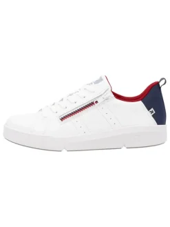 Leder-Sneakers in Weiß/ Dunkelblau>rieker Online