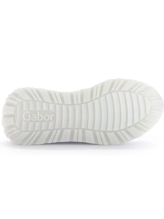 Gabor Sneakers^Leder-Sneakers in Weiß/ Gelb