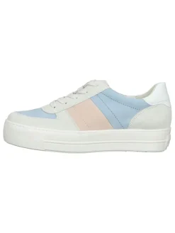 Leder-Sneakers in Weiß/ Hellblau/ Rosa>Paul Green Online