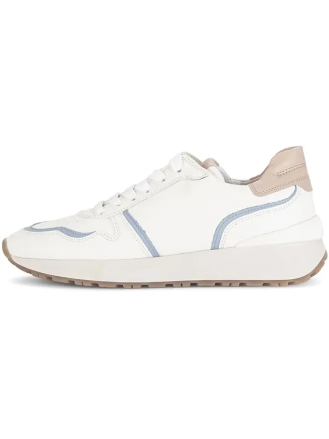 Gabor Sneakers^Leder-Sneakers in Weiß/ Hellblau/ Beige